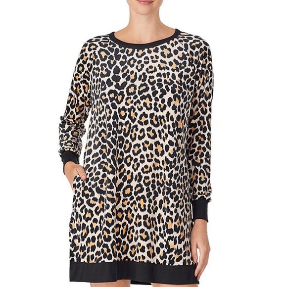 NWT Kate Spade Velour Cheetah Print Sleepshirt - Picture 3 of 4